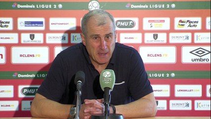 Réaction d'Alain Casanova et Jean-Marc Furlan après RC Lens - Stade Brestois 29