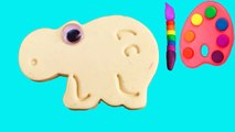 Learn Colors for Kids Play Doh Animals Hippo By Surprise Eggs Toys 4U