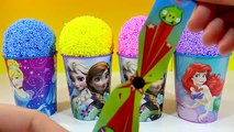 Foam Clay Ice Cream Disney Princess Cups Kinder Joy Surprise Eggs Frozen Eggs Anna Bulda A