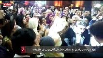 نجوم مسرح مصر يرقصون مع مصطفى خاطر على أغانى بوسى فى حفل زفافه