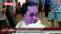 Lomba Unik HUT RI, Balap Karung Pakai Topeng Koruptor