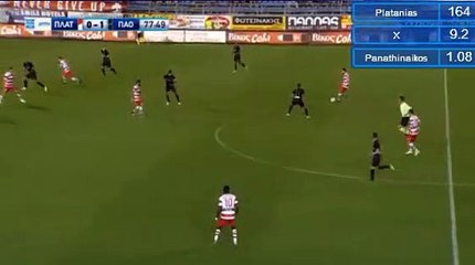 1-1 Nikolaos Korovesis GOAL - Platanias FC 1-1 Panathinaikos 20.08.2017