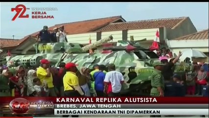 HUT RI, Warga Brebes Gelar Karnaval Replika Alutsista