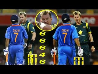 MS Dhoni vs Lee- When SPEED was trashed by POWER All Sixes & Four