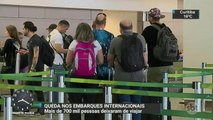 Brasil registra queda nos embarques internacionais
