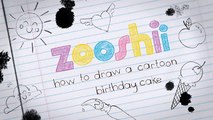 Una y una en un tiene una un en y y cumpleaños pastel dibujos animados celebración lindo Sorteo fácil cómo para