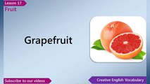 Inglés gratis Fruta Aprender lección lecciones vocabulario 17 esl