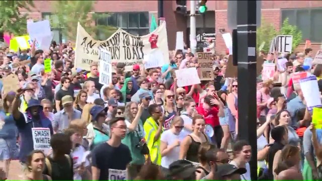 Tens of Thousands of Counter Protesters March Against Boston `Free Speech Rally`