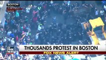 Des milliers de personnes ont manifesté à Boston pour dénoncer le racisme donnant lieu à des accrochages avec la police