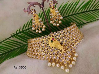 1 gm gold necklace designs with price