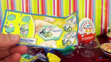 Яйца радость Добрее монстры Открытие сюрприз игрушка распаковка Университет разворачивания 5 ferrero