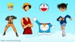 Wrong Heads Doraemon Trolls Connan vs Uzumaki Naruto vs Monkey D. Luffy Finger Family Nursery Rhymes
