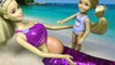 Video para sirena de la historieta de Barbie embarazada dio a luz a una muñeca Barbie ba niñas de dibujos animados