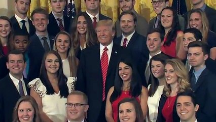 Trump Scolds Press During Intern Photo-Op