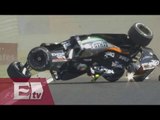 'Checo' Pérez sufre accidente durante prácticas del GP de Hungría / Titulares de la tarde