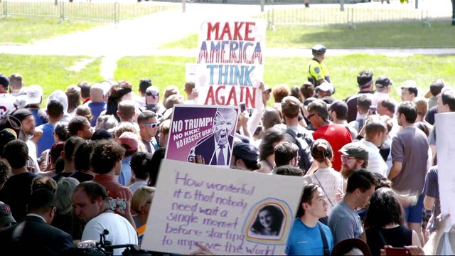 Boston anti-racist protesters swarm right-wing 'free-speech' rally