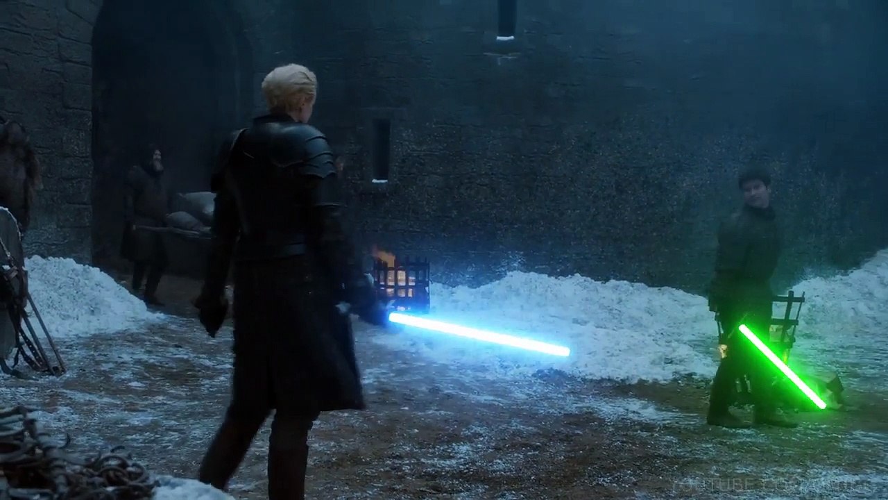 Arya vs Brienne Lightsaber Duel | Game of Thrones + Star Wars
