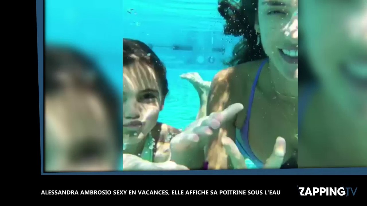 Alessandra Ambrosio sexy en vacances, elle affiche sa poitrine sous l'eau (vidéo)