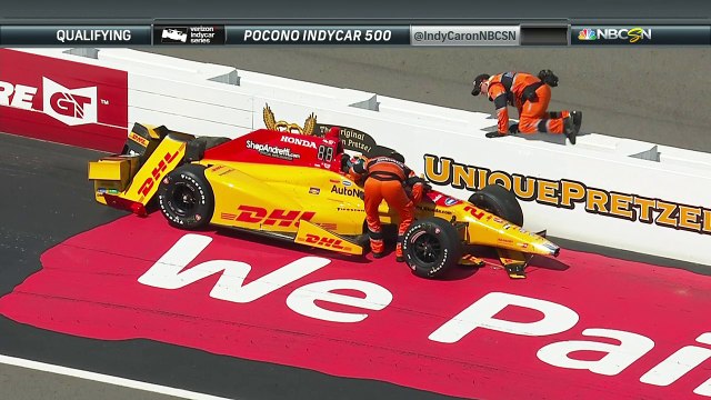 Indycar Pocono 2017 Qualifying HunterReay Huge Crash