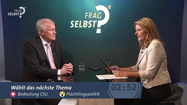 Horst Seehofer, CSU-Chef | Frag selbst