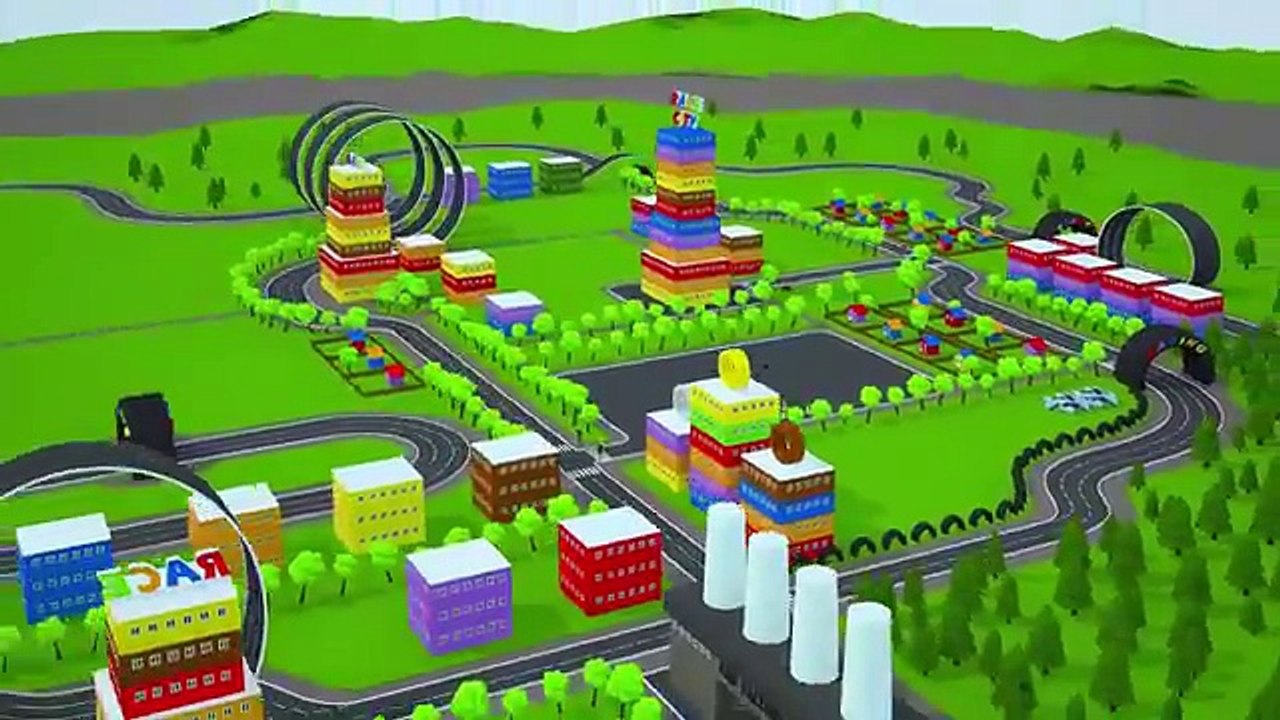 Dessin animé des voitures course avec voiture accidents voiture les dessins animés pour enfants pour enfants vidéos