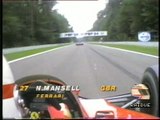 Gran Premio di Germania 1989 RAI: Camera car di Mansell e ritiro di Caffi