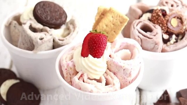 Homemade Rolled Ice Cream with Only 2 Ingredients + Nutella, Oreo & Strawberry Cheesecake Flavors!!