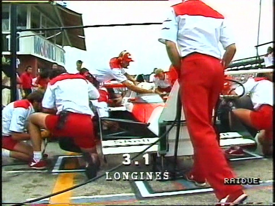 GP Germania 89 RAI:Pit stop difficoltosi di Prost ed A.Senna,pit stop di Mansell,Patrese e Pirro e ritiro di Jon Palmer