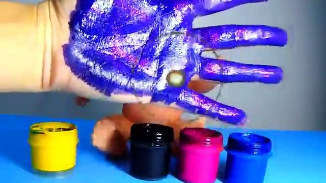 Colores familia dedo aprendizaje vivero rimas canción enseñar a color de pintura de dedos canción de siete