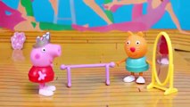 Peppa Pig Ballerina DisneyCarToys with Daddy Pig, Barbie & Candy Cat Ballet Toy Video