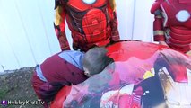 Biggest SURPRISE Iron-Man Egg! Flying Kids + Disney Playmation Infinity Hulk HobbyKidsTV W