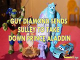 GUY DIAMOND SENDS SULLEY TO TAKE DOWN ALADDIN TROLLS LEONARDO BUCK BEARINGLY CARS Toys BABY Videos