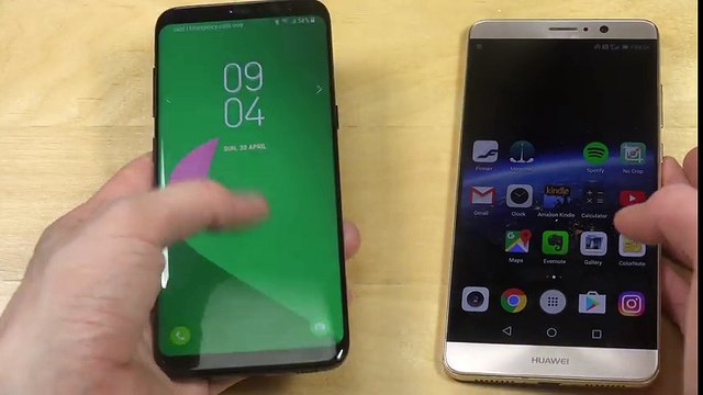 Samsung Galaxy S8 vs. Huawei Mate 9 - Fingerprint Scanner Speed Test