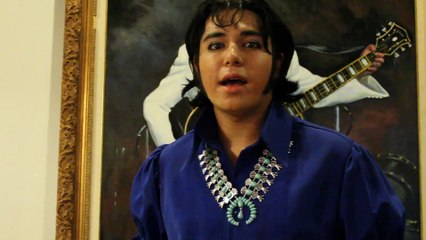 Mansour Spears cuts an ad for Elvis Week 2017