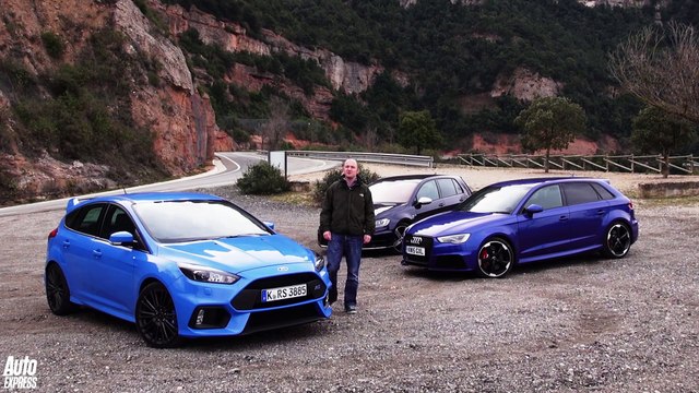 Ford Focus RS vs Audi RS3 vs Volkswagen Golf R review