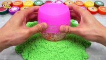 DIY How to make Mad Mattr Rainbow Jigsaw Puzzle Cake Kinetic Sand Skwooshi Learn Colors