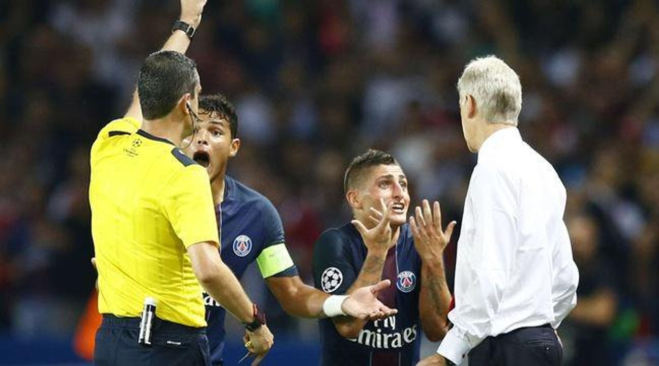Carton rouge Verratti lors PSG - Toulouse 6-2