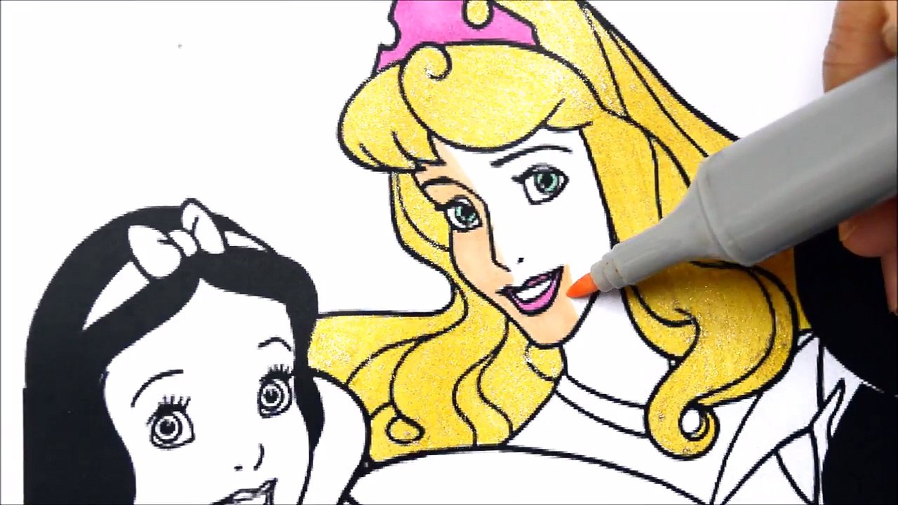 How to Draw and Paint Disney Princess Coloring Pages l Learn Colors for Kids and Babies-wg5HHAA1lss