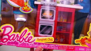 Barbie Cozinheira Brincando com Spaghetti Chef e Massinha Play Doh Brinquedos -Brinquedonovelinhas-S-FHOqB6Srg