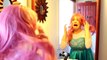 Spiderman & Frozen Elsa COLORED HAIR MAGIC SPELL! Princess Anna Joker Superhero Fun in Real Life!-JlUAWwUdUo4