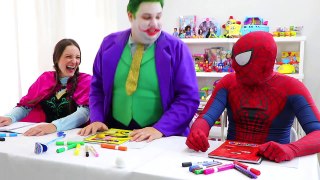 Frozen Elsa vs CRAZY KIDS PRANK AT SCHOOL w_ Spiderman Joker Family Fun Pretend Play in Real Life-TpRoy-phV_A
