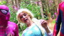 Spiderman & Frozen Elsa in UPSIDE DOWN WORLD! Anna Pink Spidergirl Joker Superhero Fun in Real Life!-f0cvI3AtFns