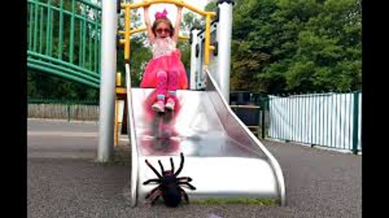 Little Girl Playing At The Playground - Itsy Bitsy Spider Kids Song