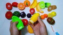 Nombres de frutas y vegetales eficientemente con juguete Corte frutas