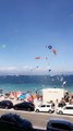 Mini tornade sur une plage d'Antibes