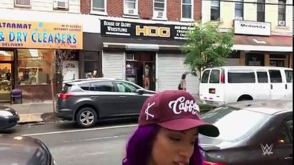 Sasha Banks trains for SummerSlam with champion cruiserweight The Amazing Red