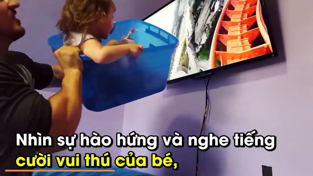 Đưa con gái đi tàu lượn theo cách nhà nghèo,người cha gây sốt trên mxh
