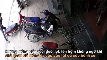 Không cần bảo vệ, chủ quán net vẫn khiến tên trộm xe ra đi tay trắng