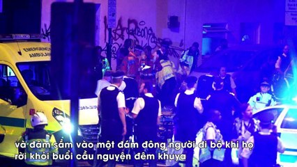 hiện trường vụ lái xe đâm vào người đi bộ ở London ngày 19/6/2017