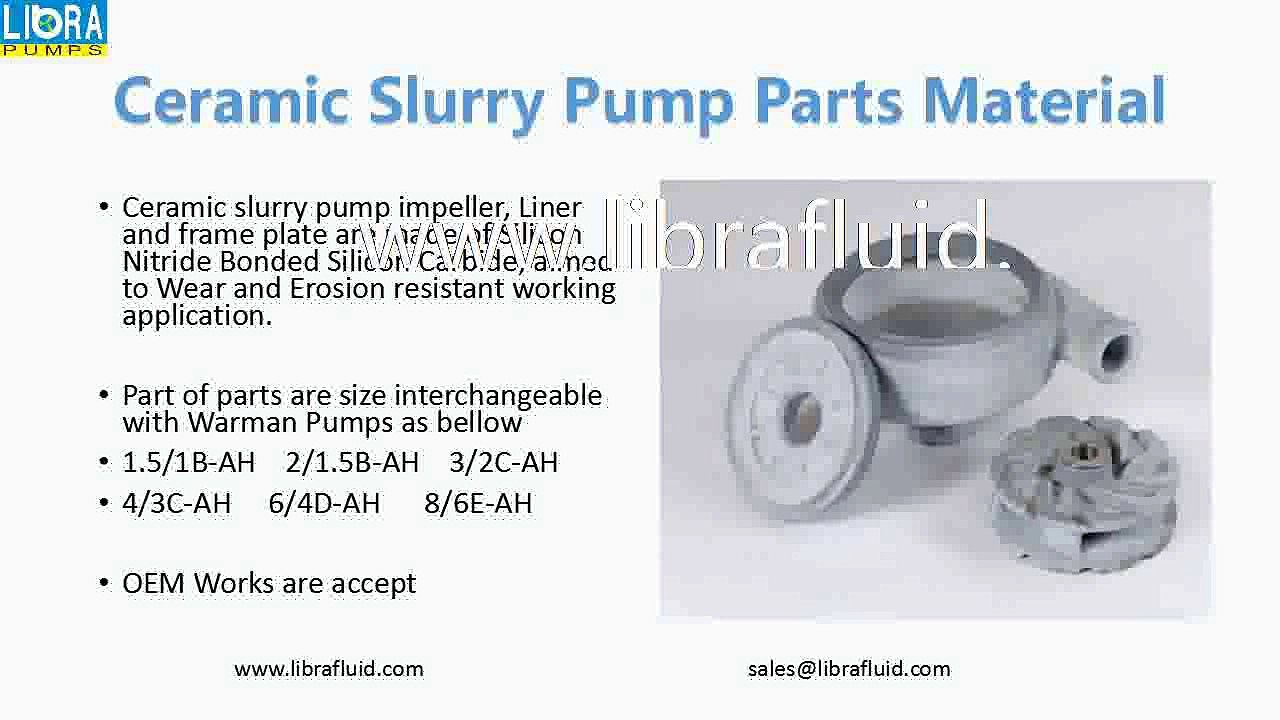 ceramic pump parts and pump assembly